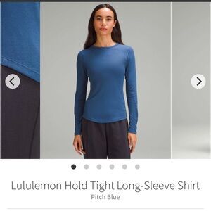 Lululemon Hold Tight Long Sleeve in Pitch Blue